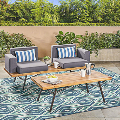 Causeuse d'extérieur avec table basse