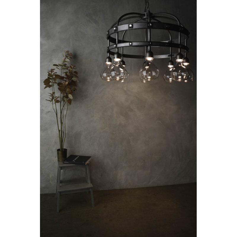 8 - Light LED Pendant, Clear