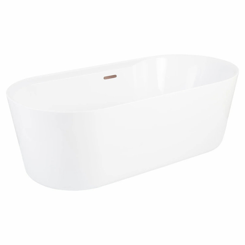 70" Ashington Acrylic Freestanding Soaking Bathtub, Oil Rubbed Bronze