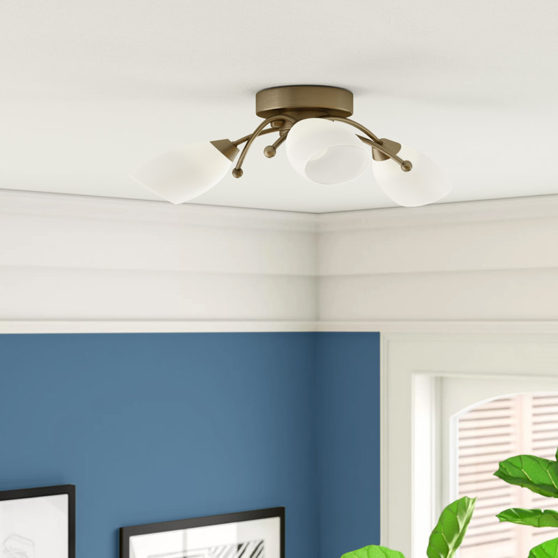 Elva Contemporary and Stylish Ceiling Light Fitting, Antique Brass