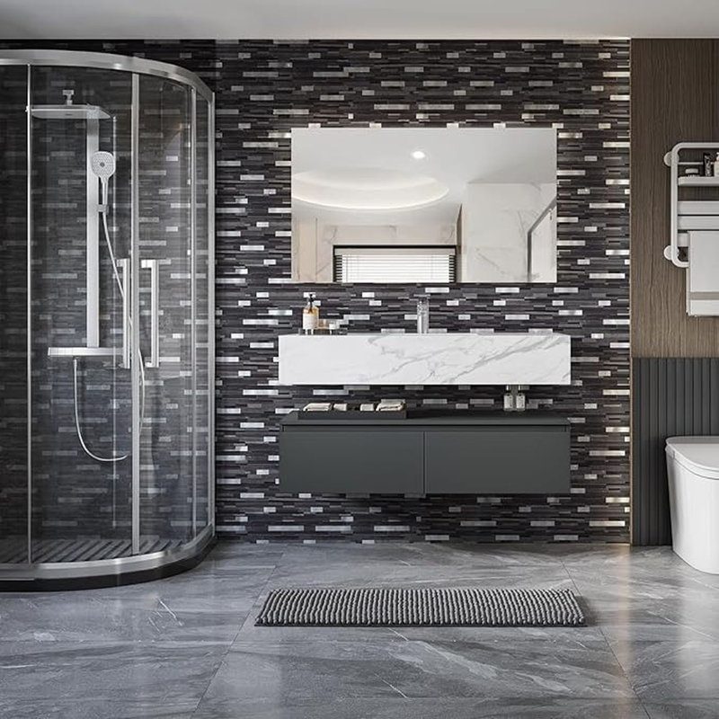 10 tuiles de dosseret à peler et à coller, carreaux à coller pour cuisine, salle de bain, salle de lavage, camping-car, foyer.