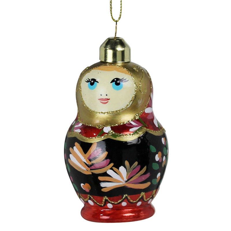 Ornement de poupée Matriochka, verre