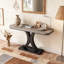 Table de vestibule étroite avec base géométrique-782163907