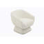 Fauteuil pivotant blanc, structure en bois massif, fauteuil de loisirs moderne, idéal pour le salon et la chambre à coucher
