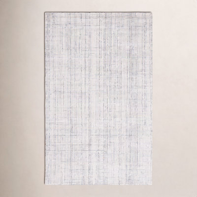 Rowe Abstract Handmade Tufted Ivory/Grey Area Rug
