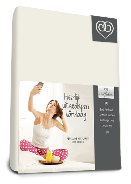 100% Cotton Fitted Sheet, 90 x 220cm, Cream