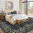 Machine Washable Non-Slip Rugs for Living Room Border Floral Vintage Distress Print Carpet Indoor Non-Shedding Rugs for Living Room Dining Room-214998689
