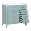 Meuble-lavabo 36 po avec lavabo, armoire de salle de bain avec tiroirs, structure solide et panneau de fibres à densité moyenne-117193550-117193551