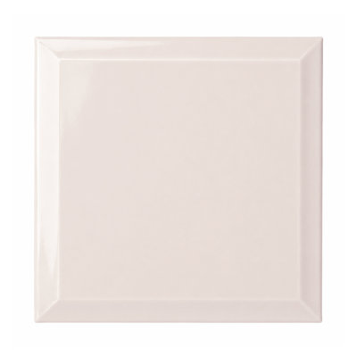Carreau de mur de métro crème brillant biseauté 6 "x 6" Mallo