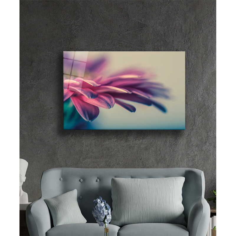 Élégante peinture décorative en verre trempé 18,1 po x 28,3 po | 100% verre trempé, épaisseur: 0,16 pouce | Superbe œuvre d'art pour la décoration intérieure, le salon et les espaces de bureau, durable et facile à nettoyer