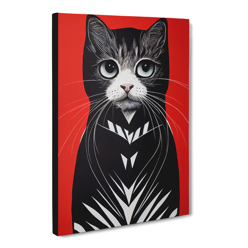 Cat Minimalism Vol.2 - Wrapped Canvas, 76cm H x 50cm W x 3cm D