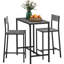 Ensemble de 3 tables de bar et chaises, ensemble de table de salle à manger pour 2 personnes et table de cuisine à hauteur de comptoir