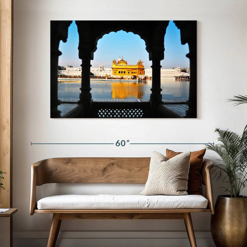 Ravi sikhe Temple d'or, H 32 po x l 48 po