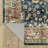 Jacqueli Vintage Bordered Traditional Blue/ Rust Washable Area Rug Mat-941501953