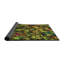 Tapis vert/rose à motifs-272021432