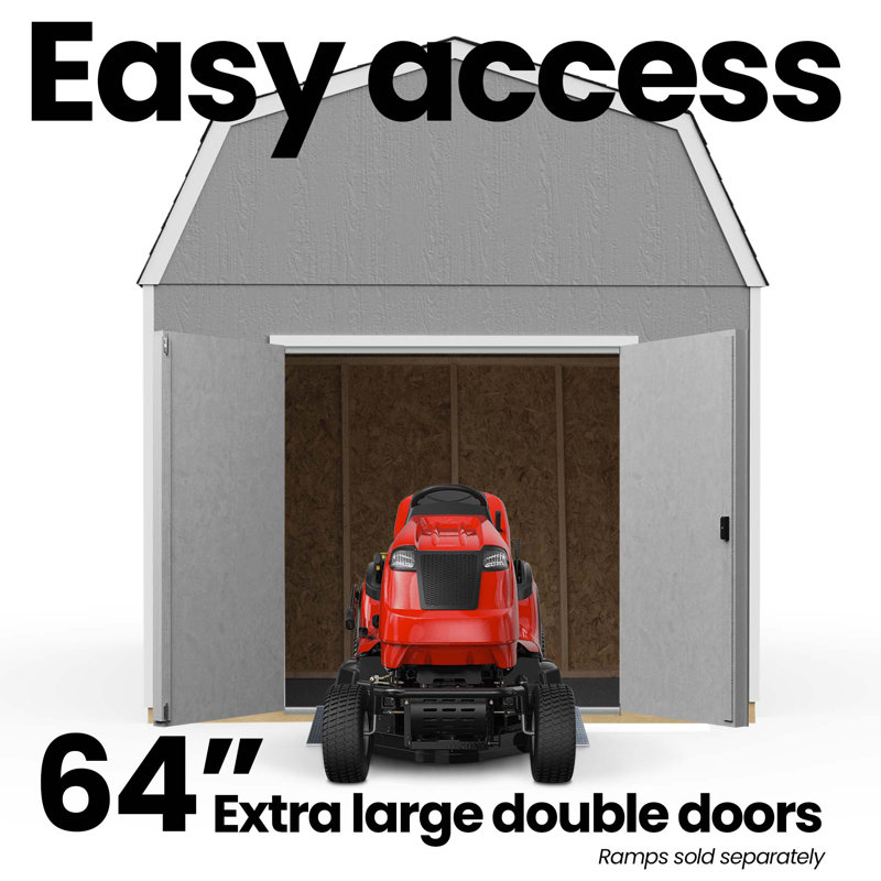 Braymore 10 ft. W x 14 ft. D Wood Storage Shed With Floor, No