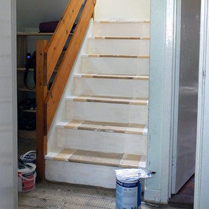 bare stairs getting ready to paint