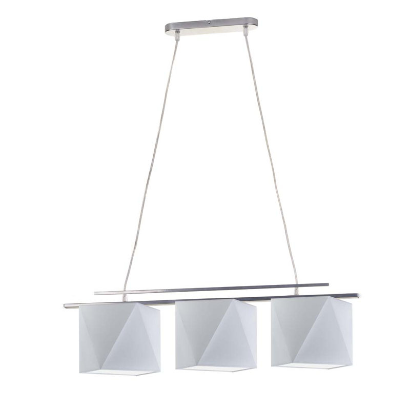 Dendrick 3 - Light Kitchen Island Pendant, Grey, Chrome