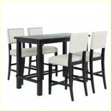 Classic 5-Piece Counter Height Dining Set with 4 Chairs