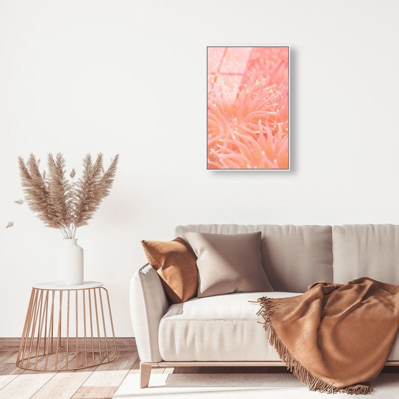 Deep Sea Flowers Print by Oliver Gal, 31"H x 21"W, White Floater Frame