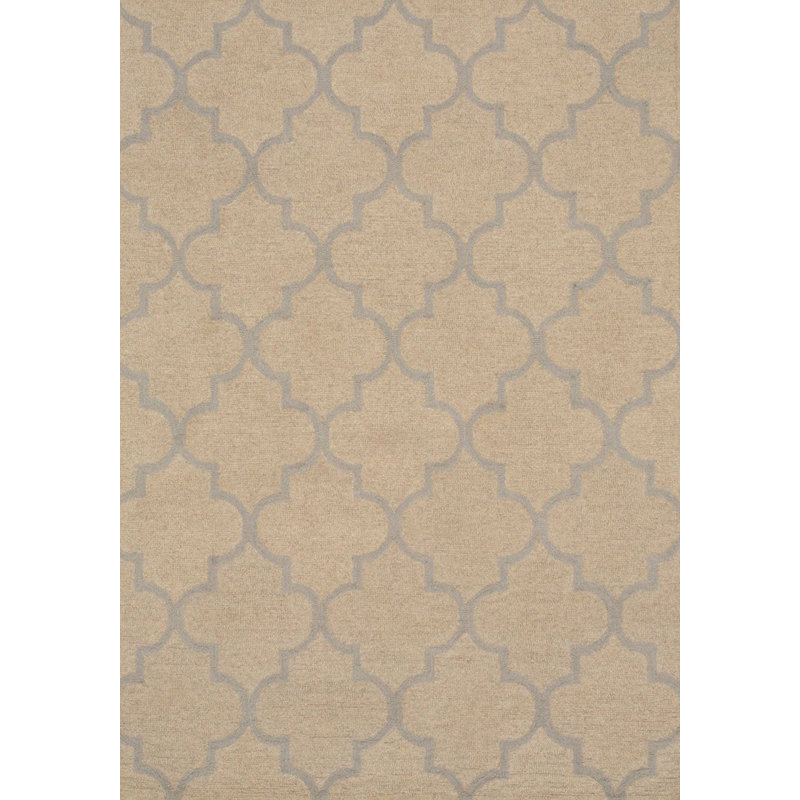 Durrant Beige Hand Tufted Wool Area Rug