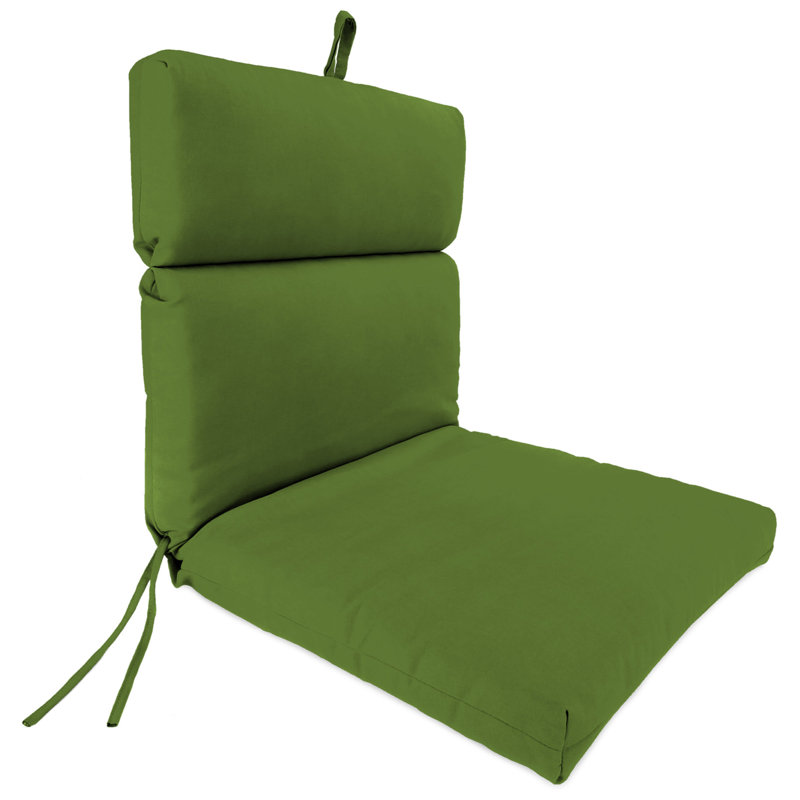 22" x 44" Outdoor Chair Cushion with Ties and Loop, Veranda Hunter