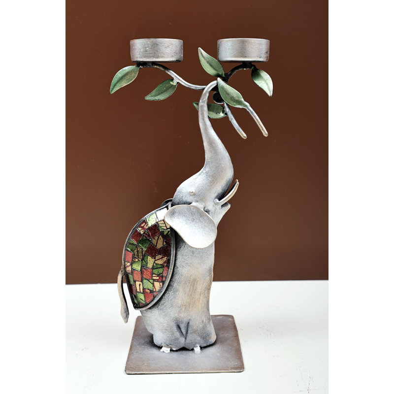 11'' H Brass Tabletop Candelabra