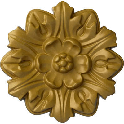 Médaillon de plafond Endurathane Claremont, DE 9 po x P 4 1/2 po x P 1/2 po (convient aux auvents jusqu'à 5 5/8 po), finition de boue du Mississippi peinte à la main