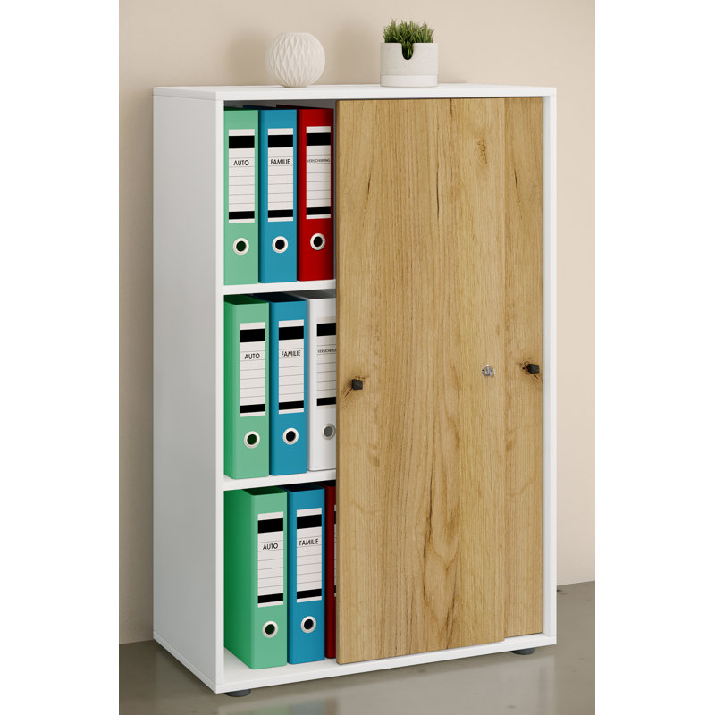 Reyanna Storage Cabinet, White/Natural