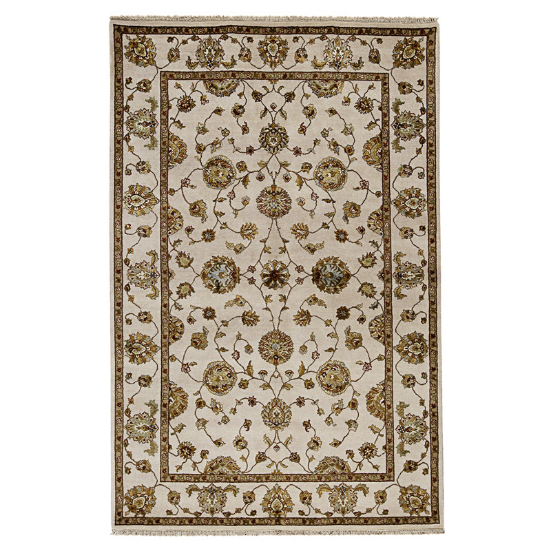 Handmade Silk and Wool Area Rug
