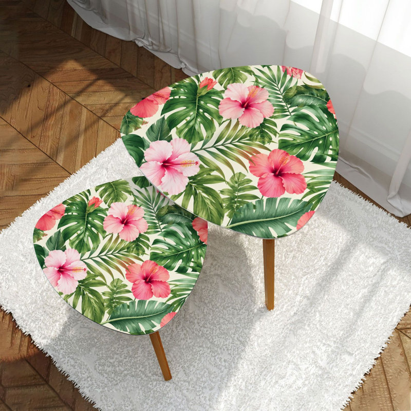 Ensemble de 2 tables basses gigognes Triangle