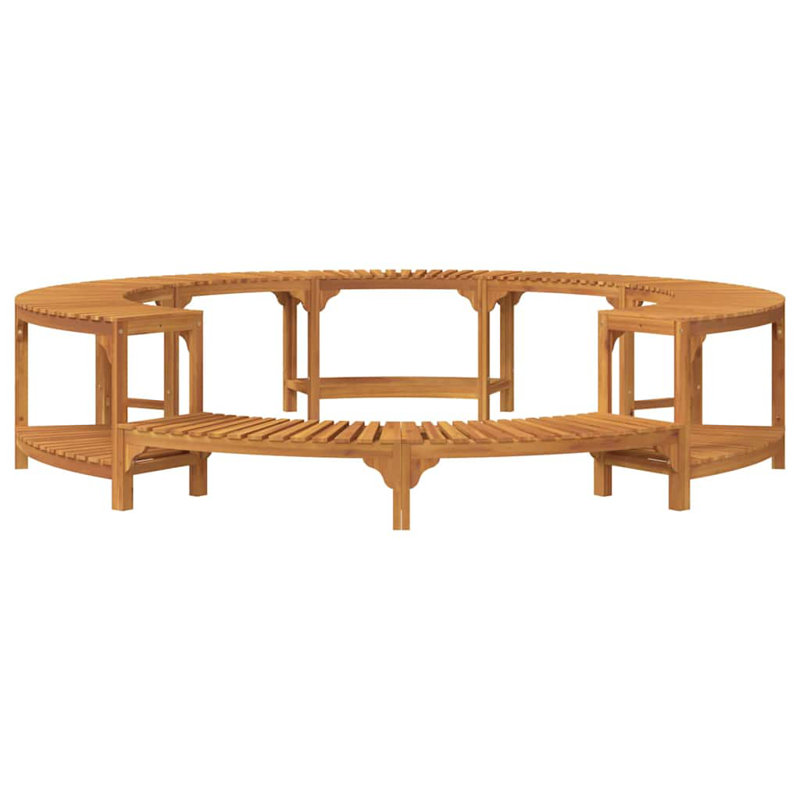 Hot Tub Surround Brown Solid Acacia Wood, 55.5cm H x 255cm W x 255cm D