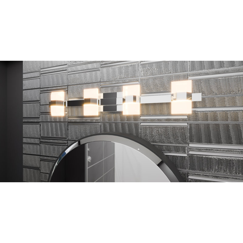 Mollineda Integrated LED Polished Chrome Bath Light With CCT Switch