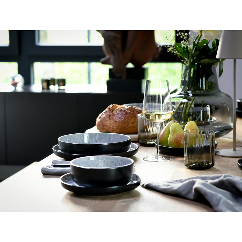 Nordic Fjord frost 30 Piece Dinnerware Set with Mug, Service for 6