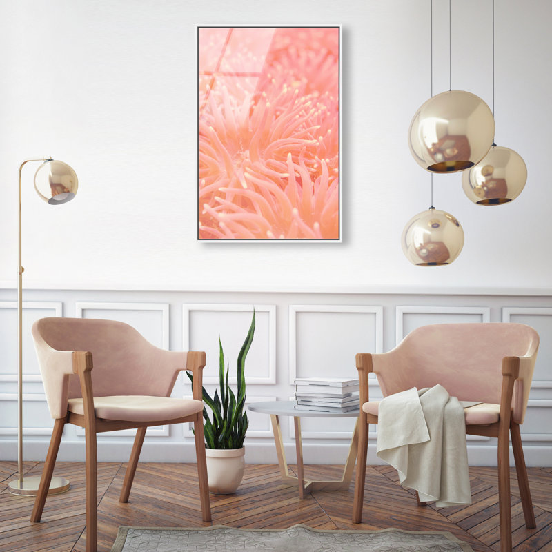 Deep Sea Flowers Print by Oliver Gal, 31"H x 21"W, White Floater Frame