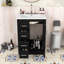 Meuble-lavabo moderne avec lavabo en céramique, 3 tiroirs à fermeture en douceur et armoire de rangement-587296881