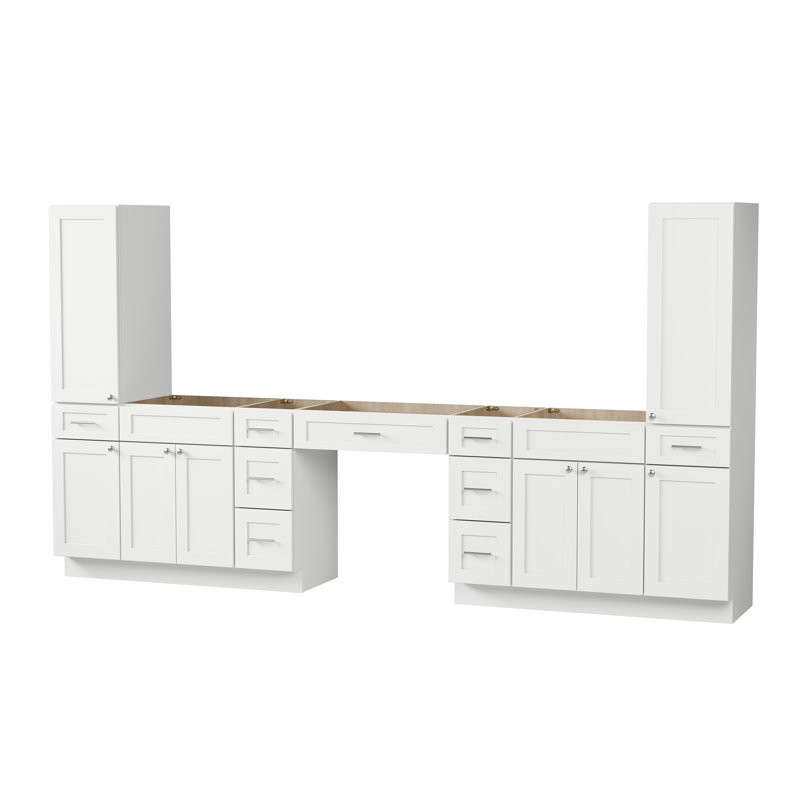 Meuble-lavabo double Disar, Blanc