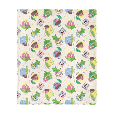 Dora the Explorer Boots Pattern Touch Throw Blanket, Ultra-Soft & Warm, Character Throw, 50x60 inches