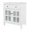 Meuble-lavabo de 30 po avec lavabo en céramique, tablette réglable et plateau basculant, meuble-lavabo avec pieds en bois, poignées en métal argenté et charnières à fermeture en douceur, blanc