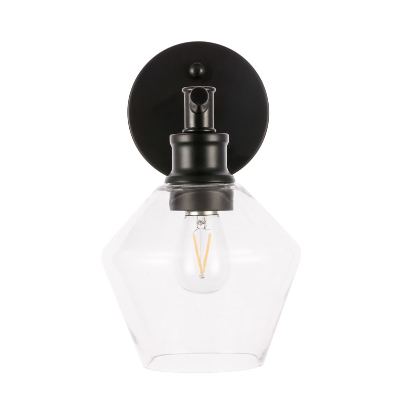 Tamez Dimmable Bath Sconce, Clear, Black