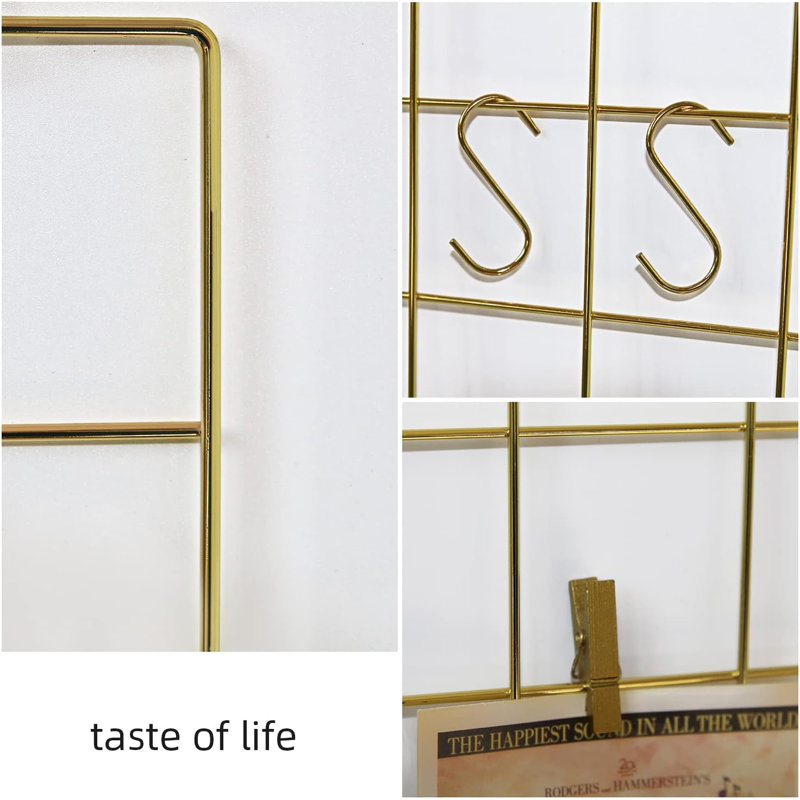 Grid Wire Board,For Memo Picture Panel Wall Decoration For Room Office Mat Photo Hanging Art Display Frames Desk Storage Organizer
