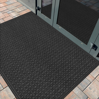 Textures Blocks Non Slip Weather and Stain Resistant Entrance Doormat