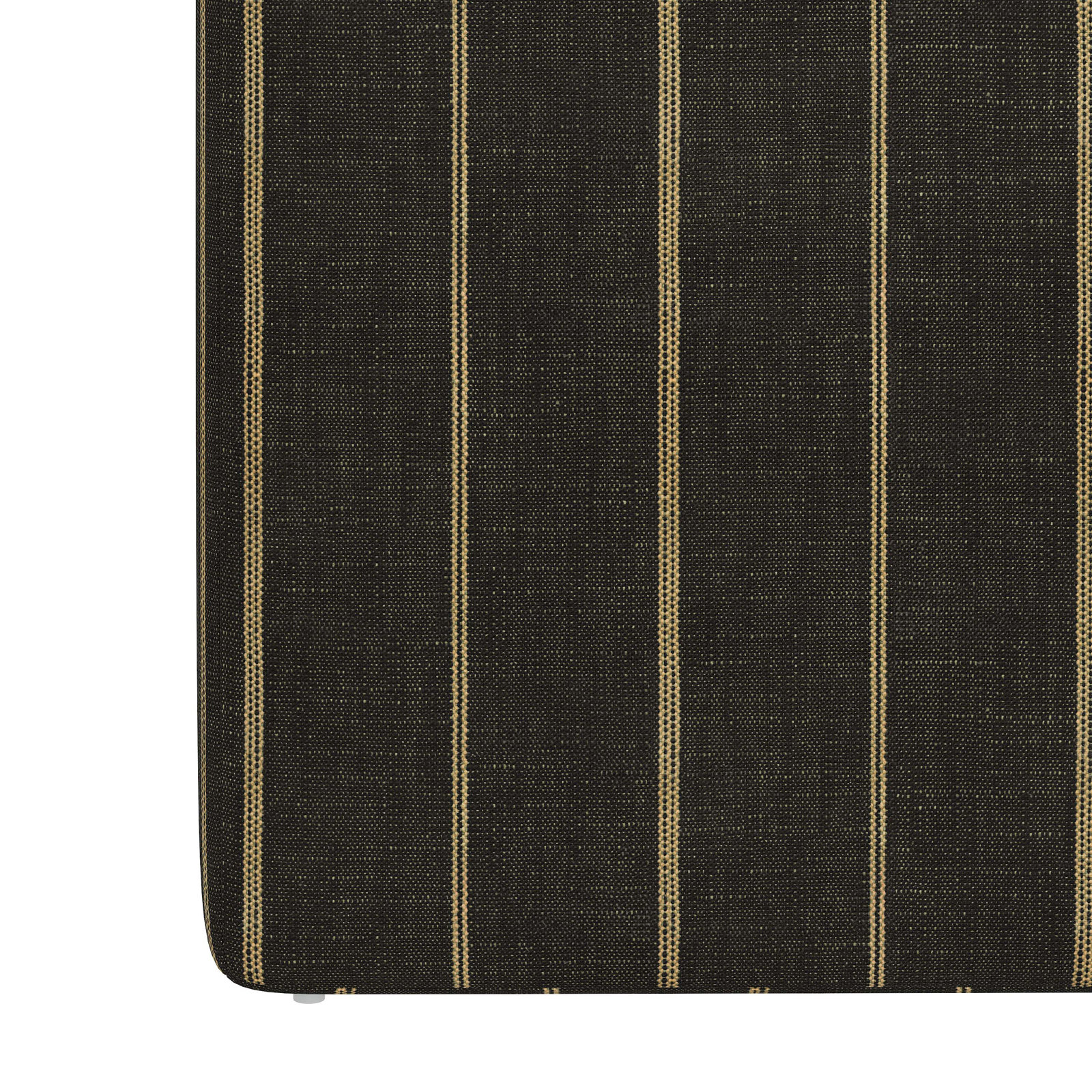 Era Upholstered Ottoman, Fritz Peppercorn Stripe