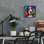  «Woof Basset Hound» par Rich Monet, art mural en verre acrylique, 12 po x 12 po