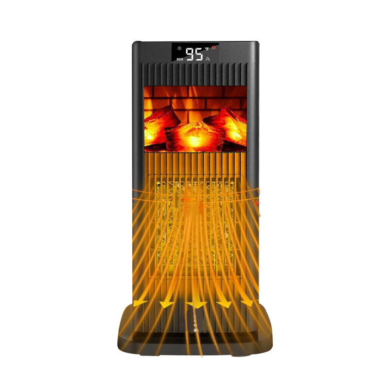 Chaufferette intelligente 1500 W avec effet de flamme 3D et capteur infrarouge