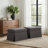 Upholstered Tan Skirted Rectangular Storage Ottoman with Lift-Top (Set of 2)-413304192