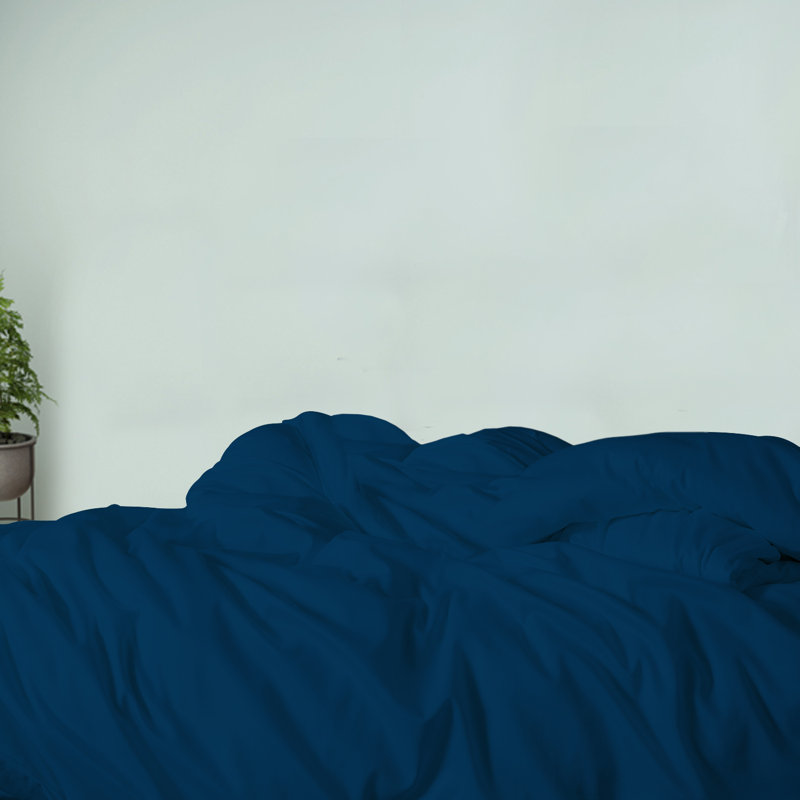 Organic Cotton Duvet Cover, Navy, King Duvet Cover