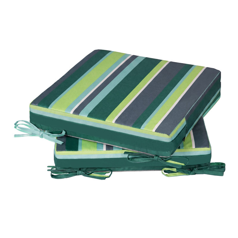 Coussin de siège d'extérieur imperméable pour mobilier de patio, 20 x 20, ensemble de 2, 3", L 20 po x P 20 po