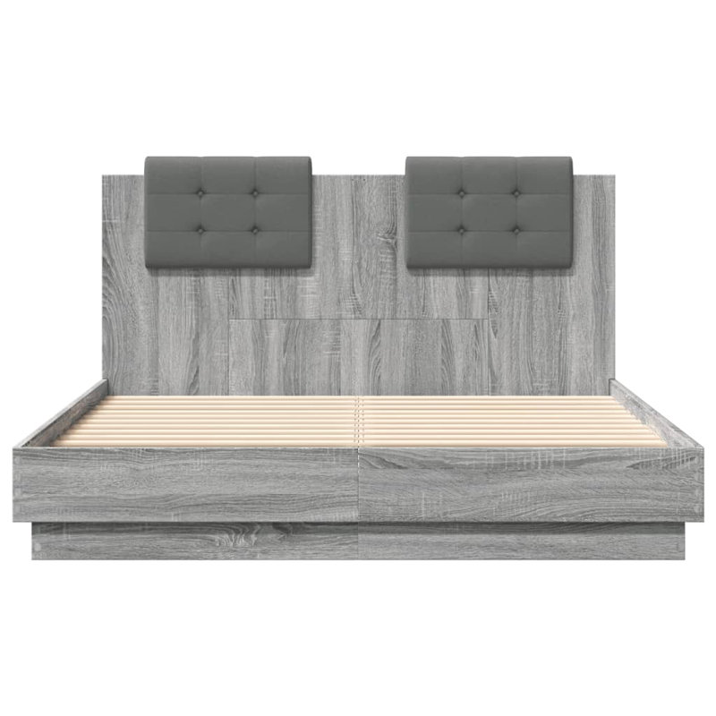 Vandewa Bed, Grey Sonoma, UK Small Single - 75 x 190 cm