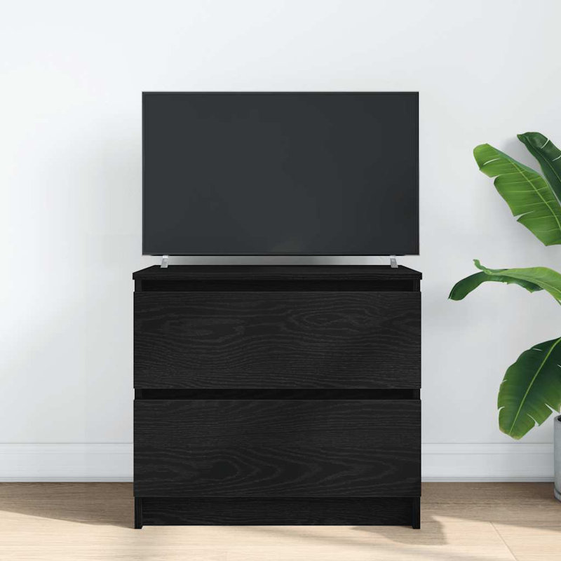  TV Cabinet 35x54 Cm Engineered Wood, Black, 60 cm